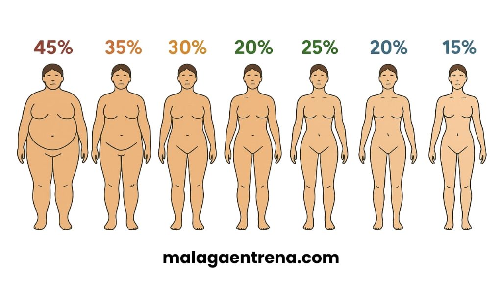 porcentaje de grasa ideal en mujeres