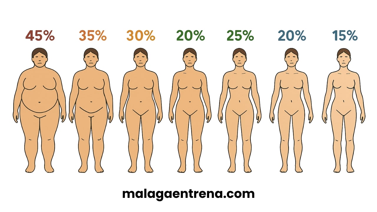 porcentaje de grasa ideal en mujeres